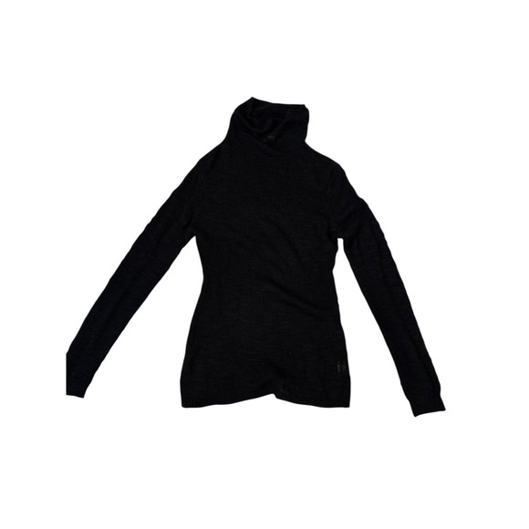 Black 🖤Sheer Knit Cowl Neck Y2k Tunic Sweater Dark Whimsigoth Fairy Grunge Boho - Picture 2 of 5